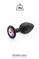 Plug Anal Bijou Silicone Noir Taille S 30gr Hidden Eden