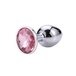 Plug Anal Bijou Aluminium Bijou Rose Small