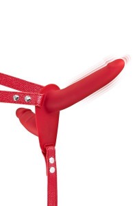 Double Gode Ceinture Vibrant Rouge Fetish Tentation