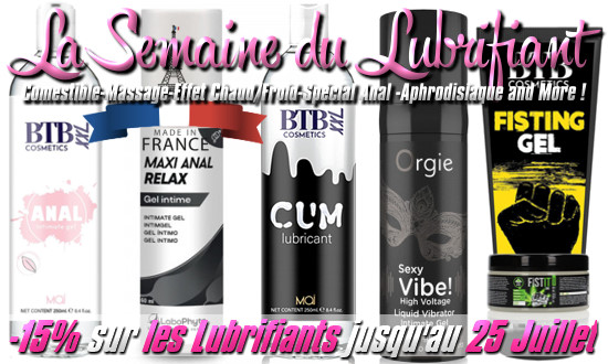 -15% sur TOUS les Lubrifiants Intime