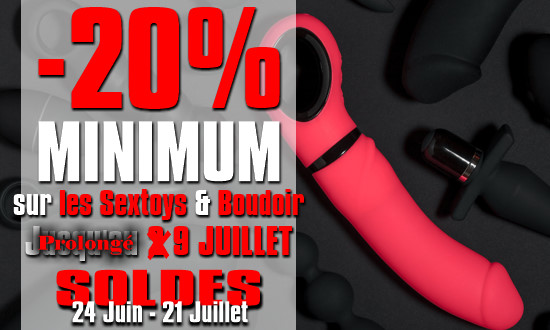 -20% Minimum sur tous les Sextoys pour le lancement des soldes !